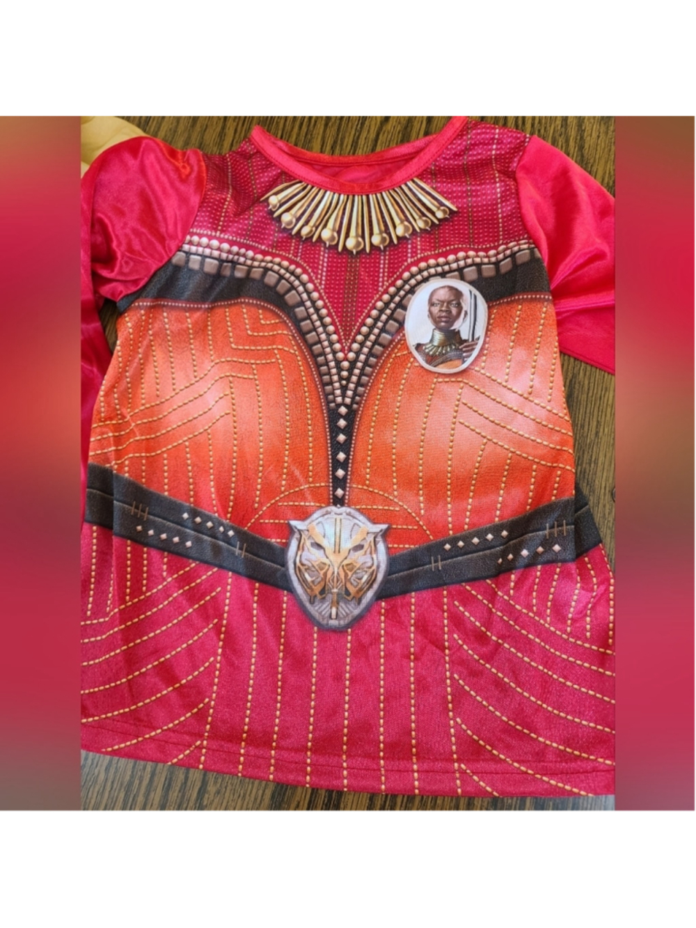 NWT Marvel Wakanda Forever Okoye Costume Pajama Set Size 4/5 - Picture 8 of 11